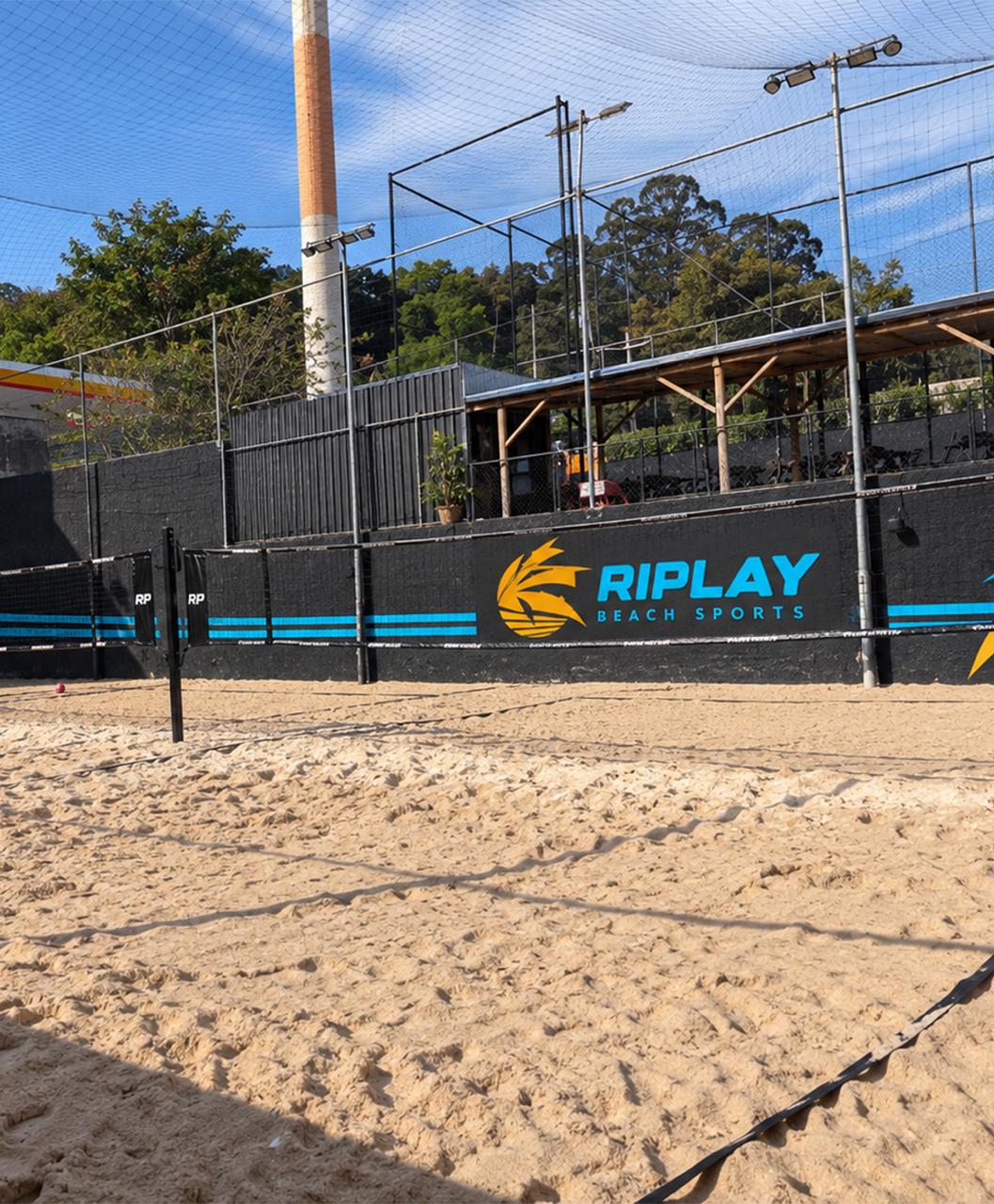 Vista das quadras de areia da Riplay Morumbi